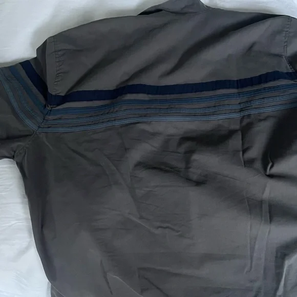 Marine layer - XL Men's Gray Jacket with Blue Stripes - Picture 4 of 4